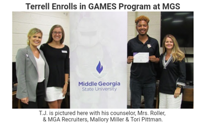 Terrell Enrolls in GAMES Program at MGS