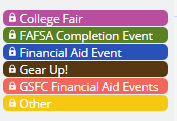 Financial Aid Events Label Key